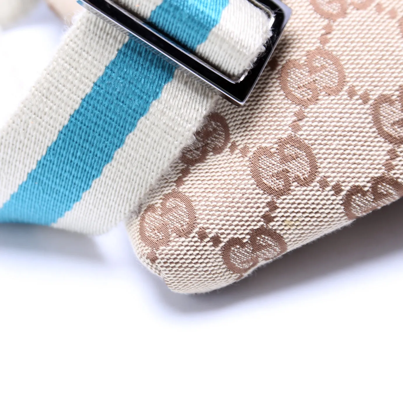 28566 GG Canvas Waist Bag Blue
