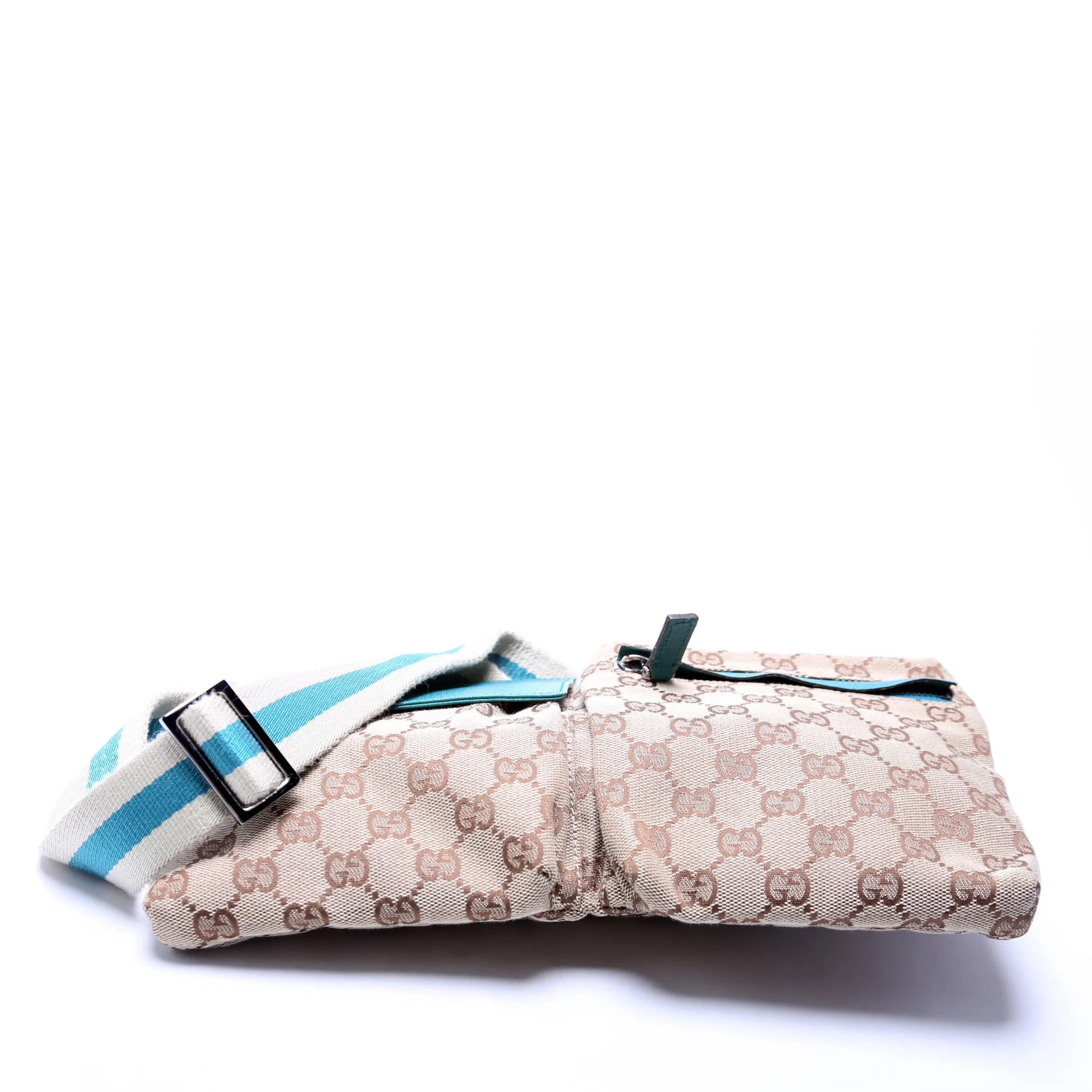28566 GG Canvas Waist Bag Blue