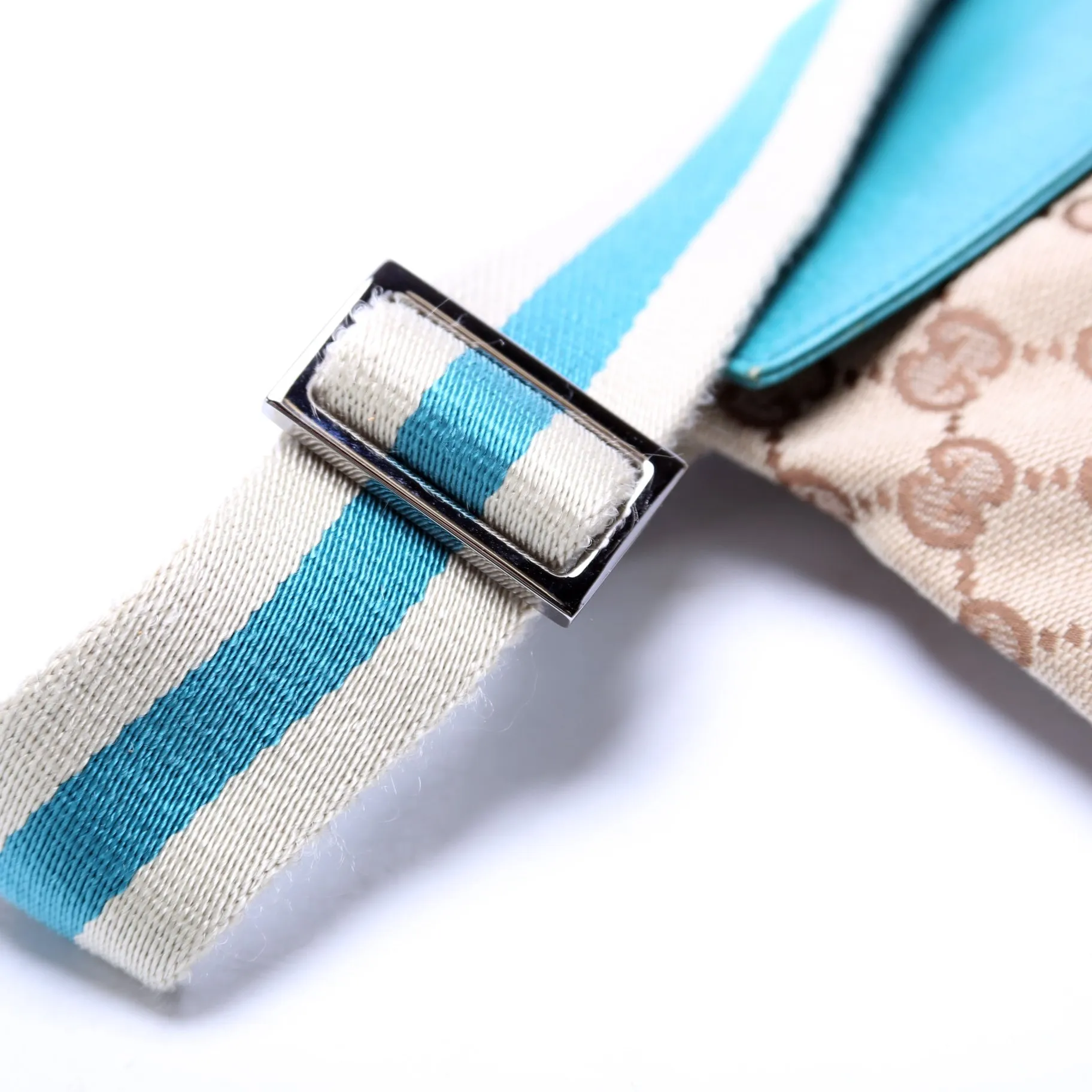 28566 GG Canvas Waist Bag Blue