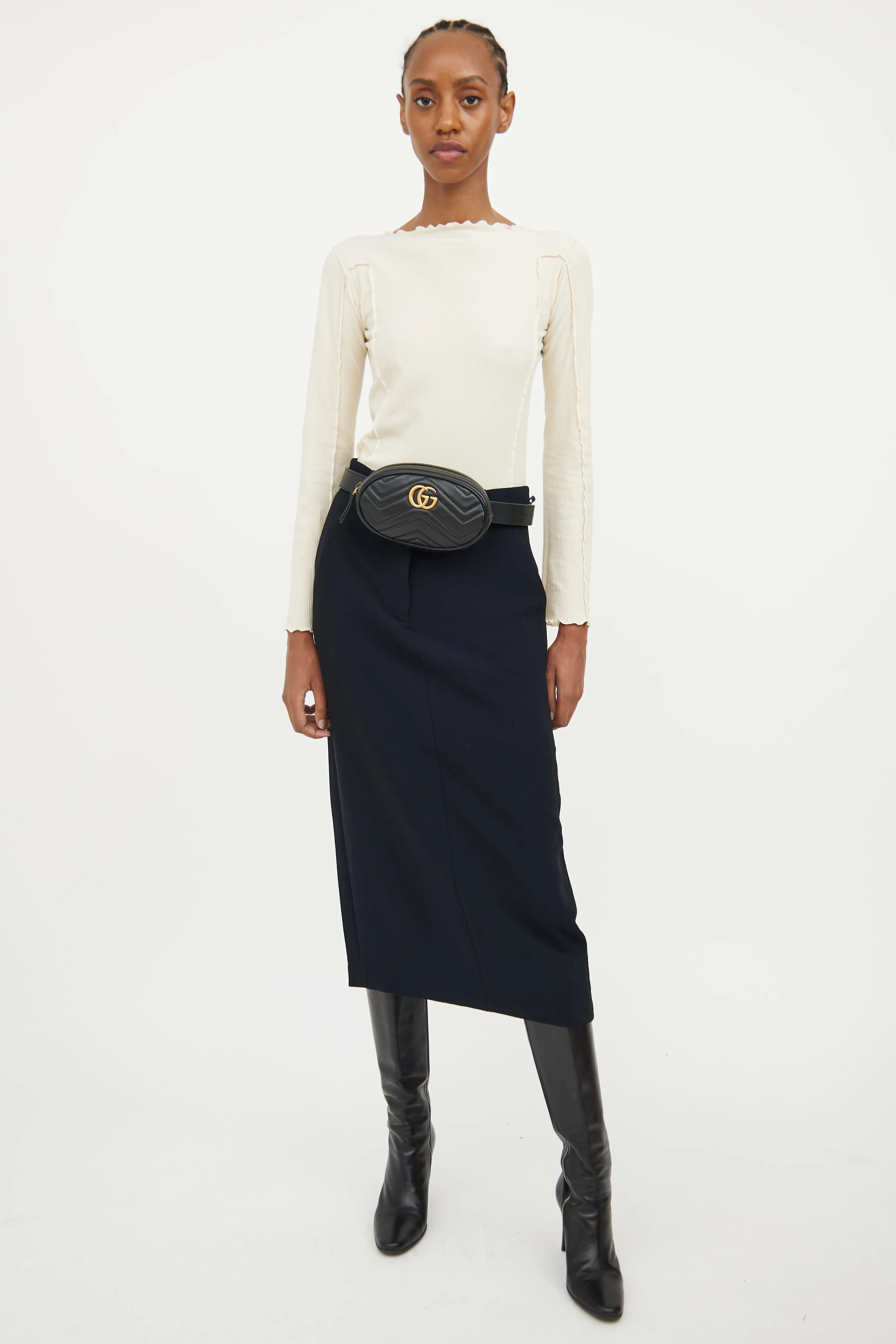 Black Marmont Oval Belt Bag