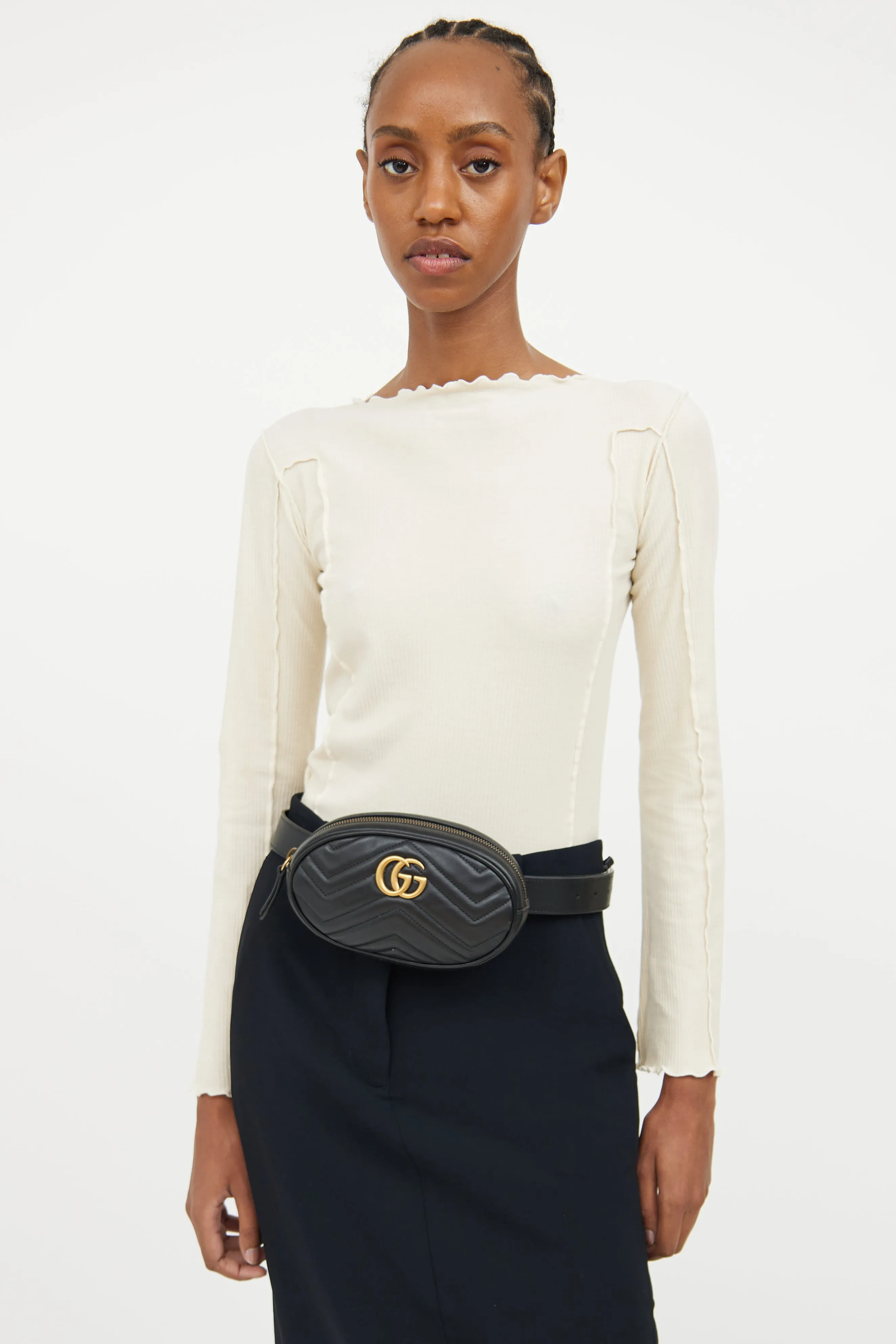 Black Marmont Oval Belt Bag