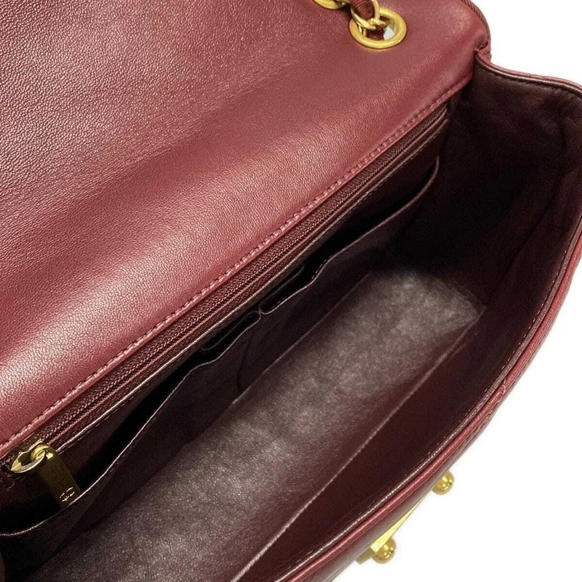 Chanel - Bordeaux Lambskin Shoulder