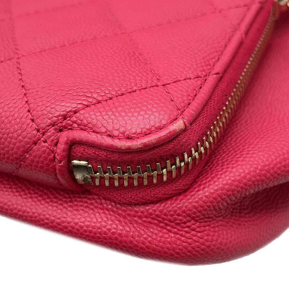 CHANEL Matelasse Business Affinity Backpack Pink A93748 Caviar Leather