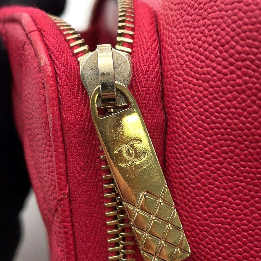 CHANEL Matelasse Business Affinity Backpack Pink A93748 Caviar Leather