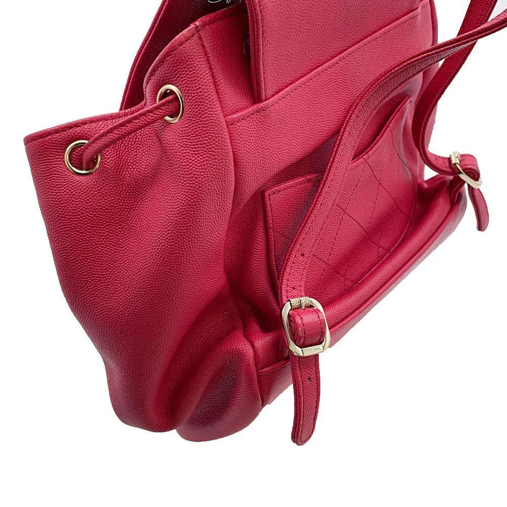 CHANEL Matelasse Business Affinity Backpack Pink A93748 Caviar Leather
