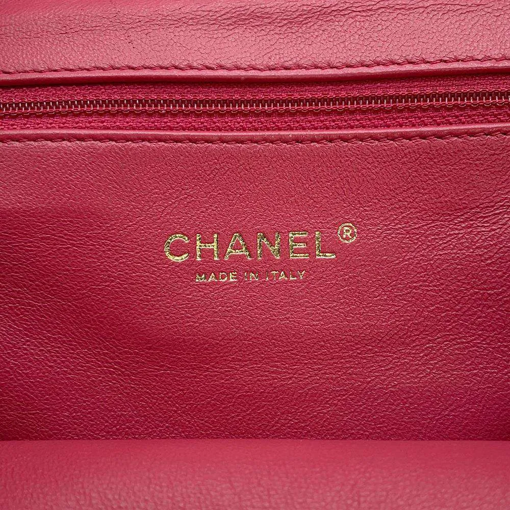 CHANEL Matelasse Business Affinity Backpack Pink A93748 Caviar Leather