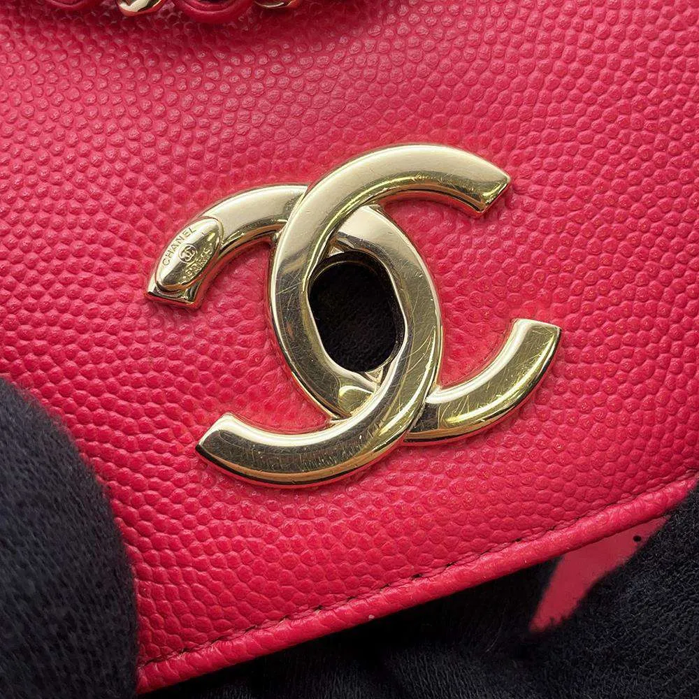 CHANEL Matelasse Business Affinity Backpack Pink A93748 Caviar Leather