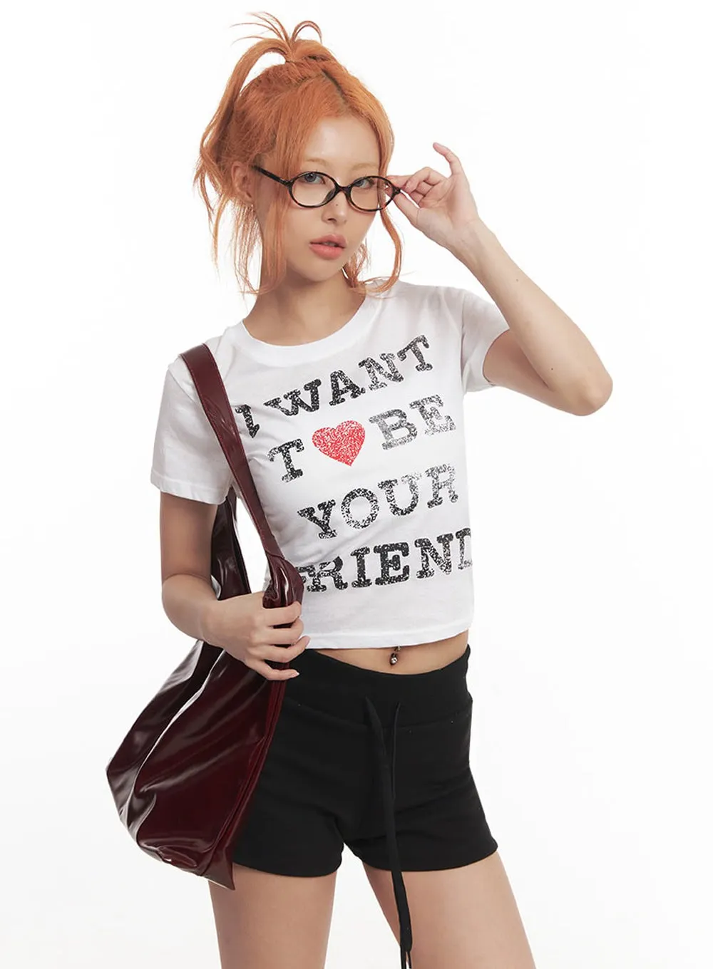 Cherry Chic Faux-Leather Shoulder Bag IA517
