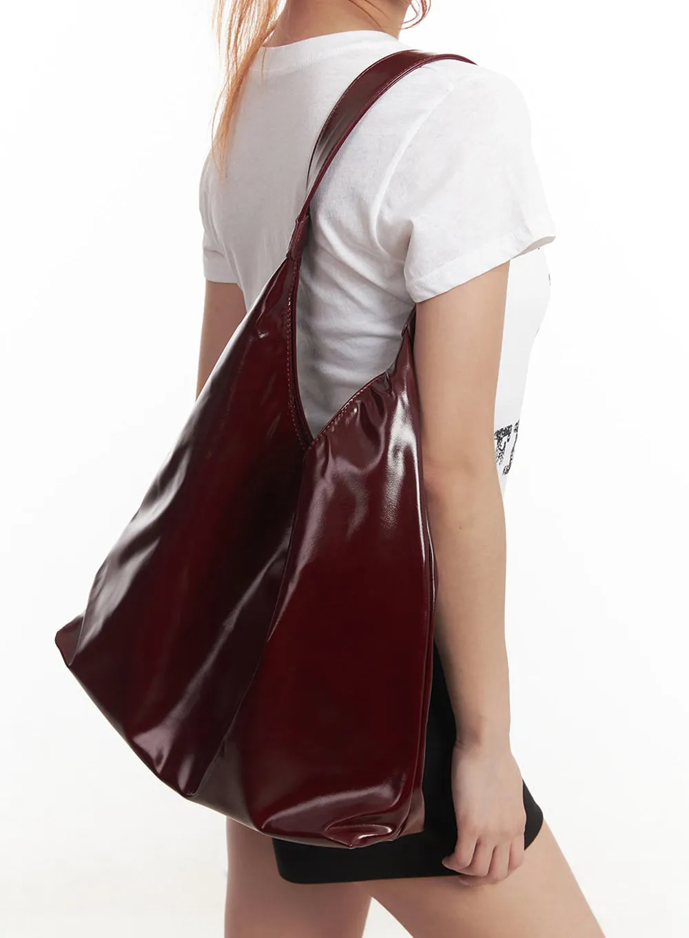 Cherry Chic Faux-Leather Shoulder Bag IA517