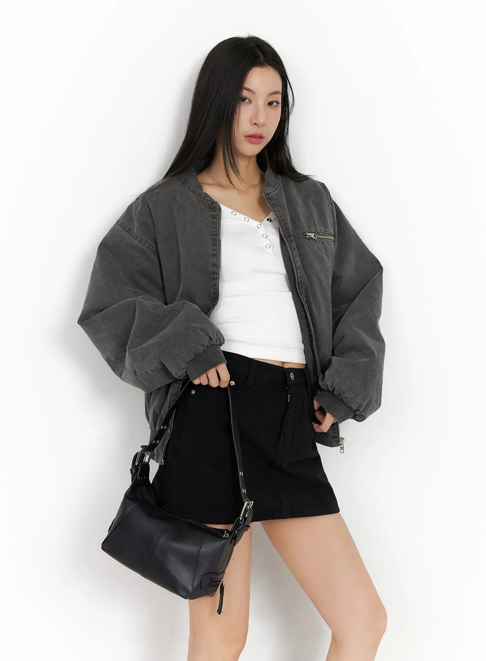 Chic Buckle Leather Shoulder Bag ID431