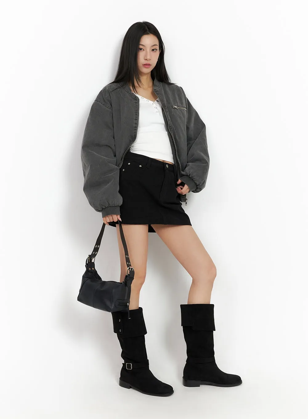 Chic Buckle Leather Shoulder Bag ID431