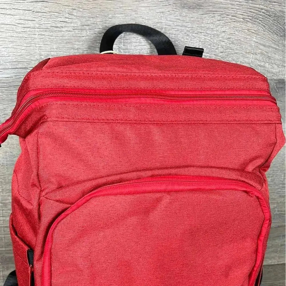 Cotton Road Nappy Bag - Backpack - Deep Red