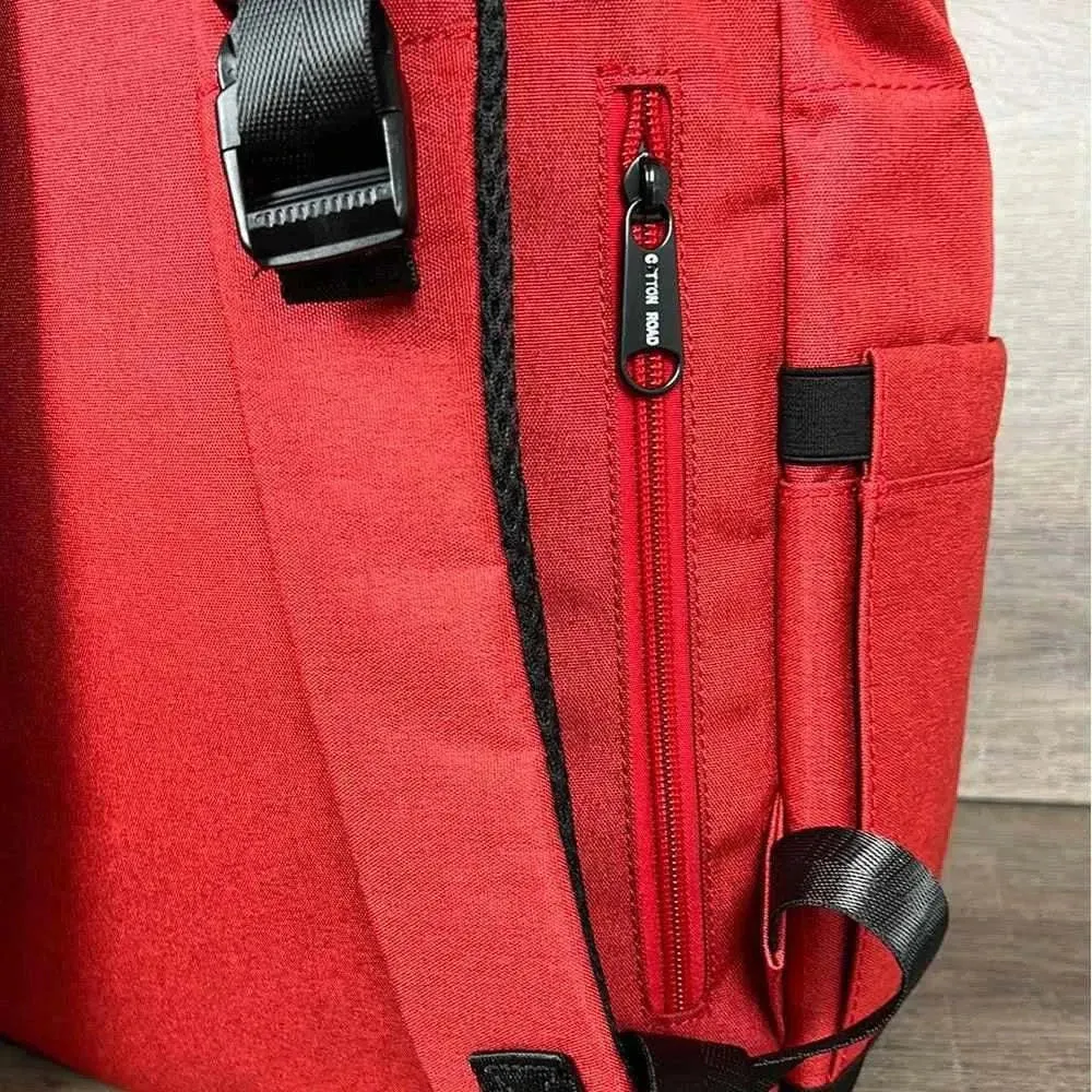 Cotton Road Nappy Bag - Backpack - Deep Red