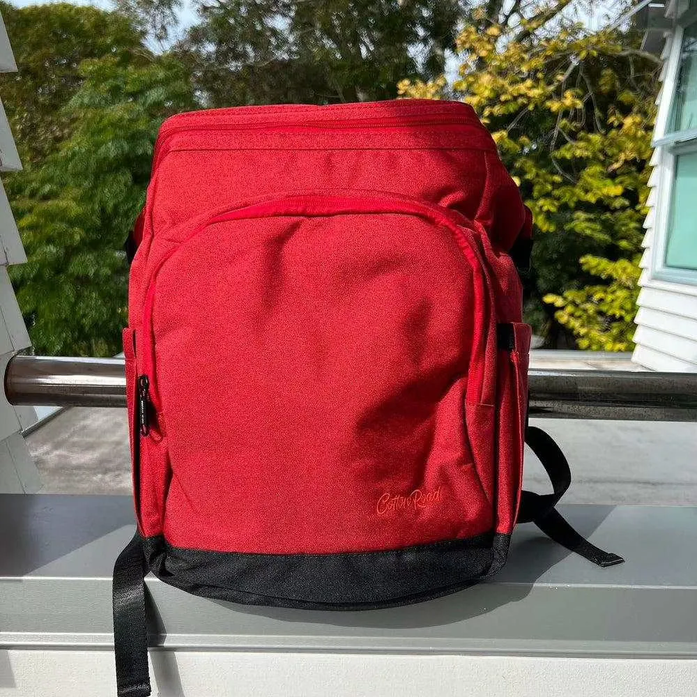 Cotton Road Nappy Bag - Backpack - Deep Red