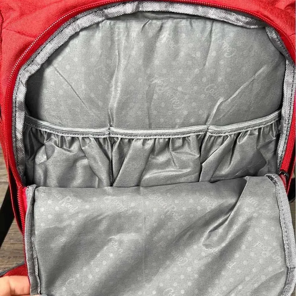 Cotton Road Nappy Bag - Backpack - Deep Red