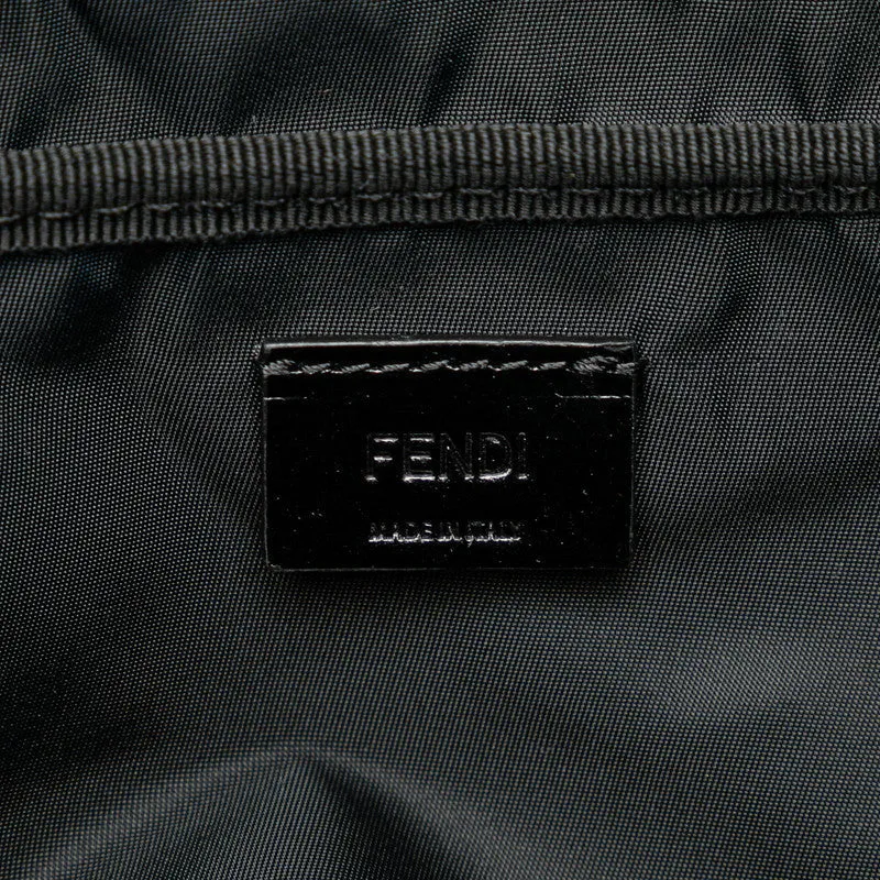 Fendi Canvas Leather FF Pouch Clutch Bag 7N0141