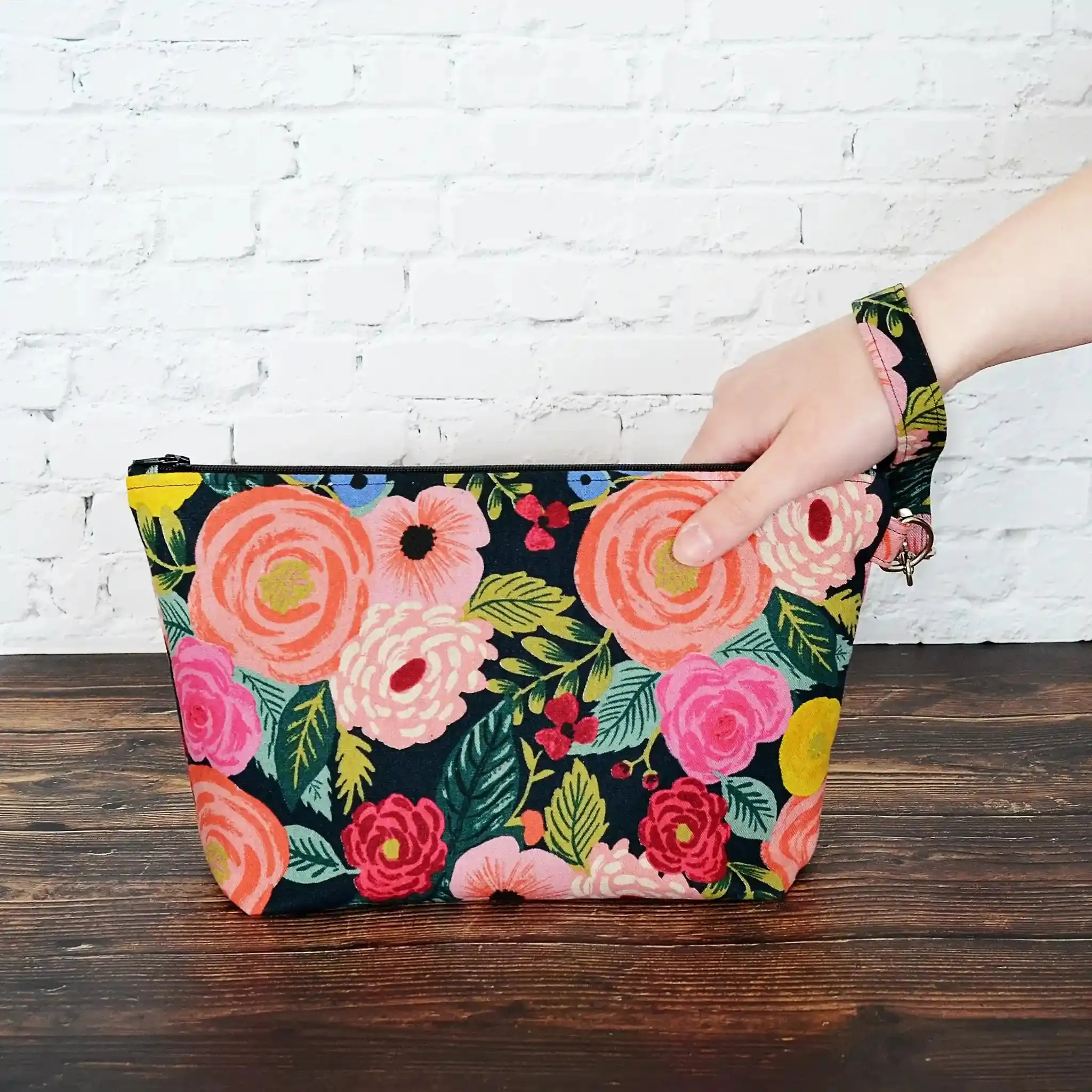 Floral Canvas Project Bag in Rifle Paper Co's