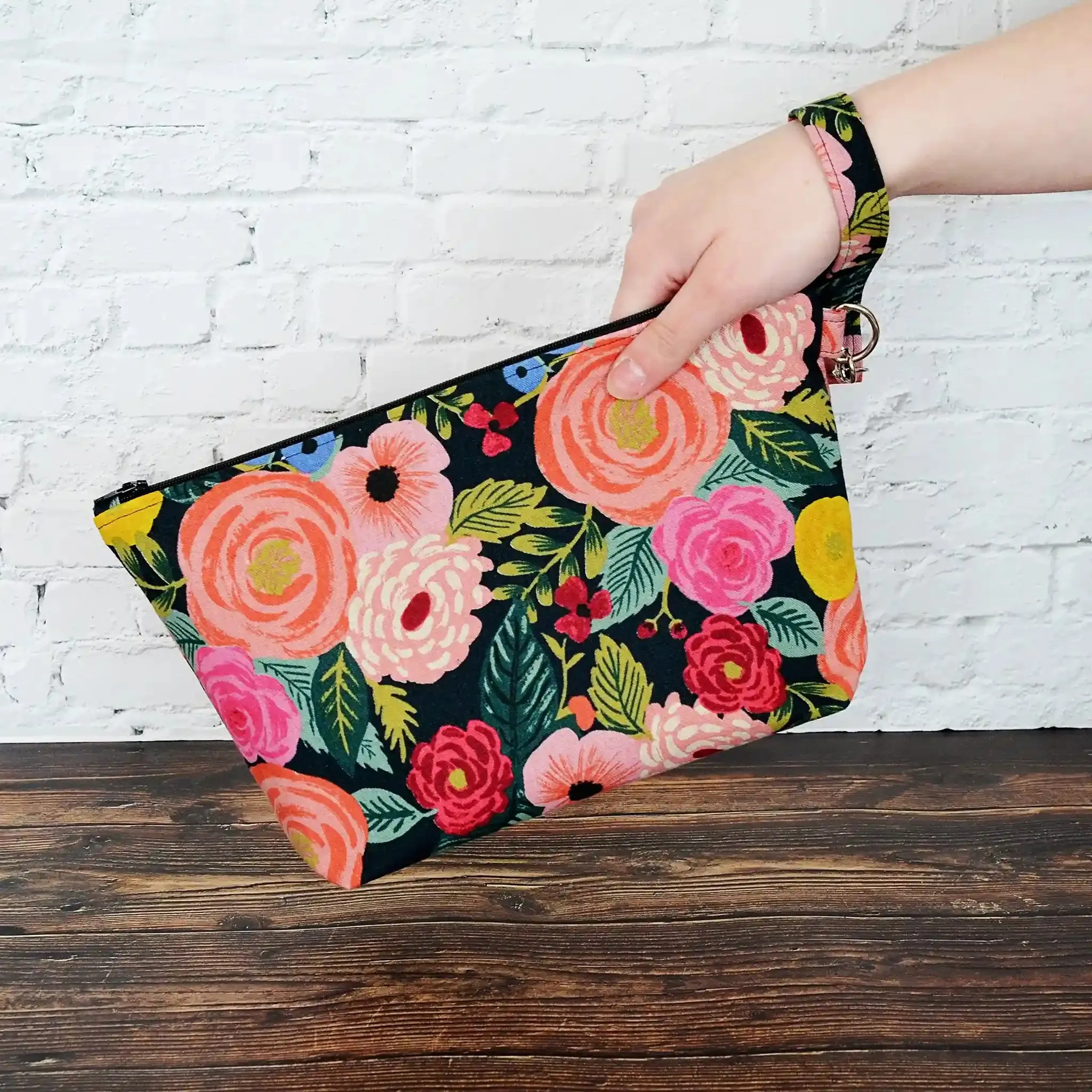 Floral Canvas Project Bag in Rifle Paper Co's