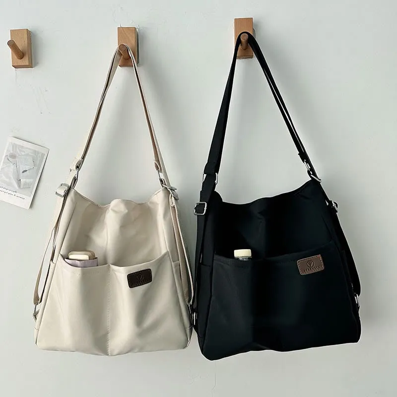 Lightweight Nylon Tote Convertible Backpack Purse Hobo Bag for Women