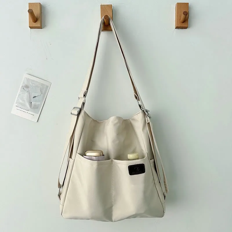 Lightweight Nylon Tote Convertible Backpack Purse Hobo Bag for Women