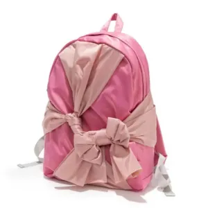 UAKISS  -  Y2k Niche Bowknot Sweet Solid Color Fashion Backpack Casual Schoolbag Handbag Student Leisure Travel Backpack