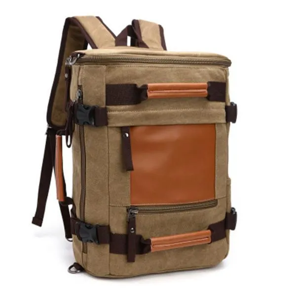 Unisex Multifunctional Retro Canvas Travel Backpack