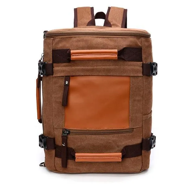 Unisex Multifunctional Retro Canvas Travel Backpack