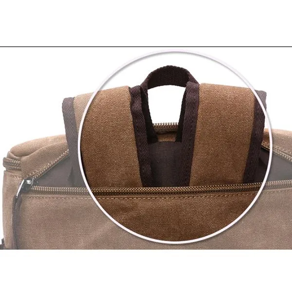 Unisex Multifunctional Retro Canvas Travel Backpack