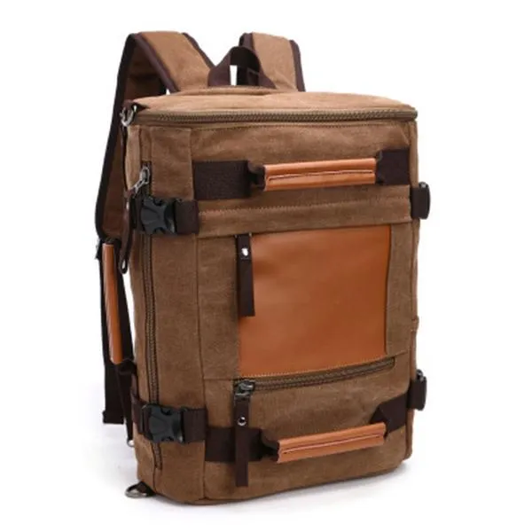 Unisex Multifunctional Retro Canvas Travel Backpack