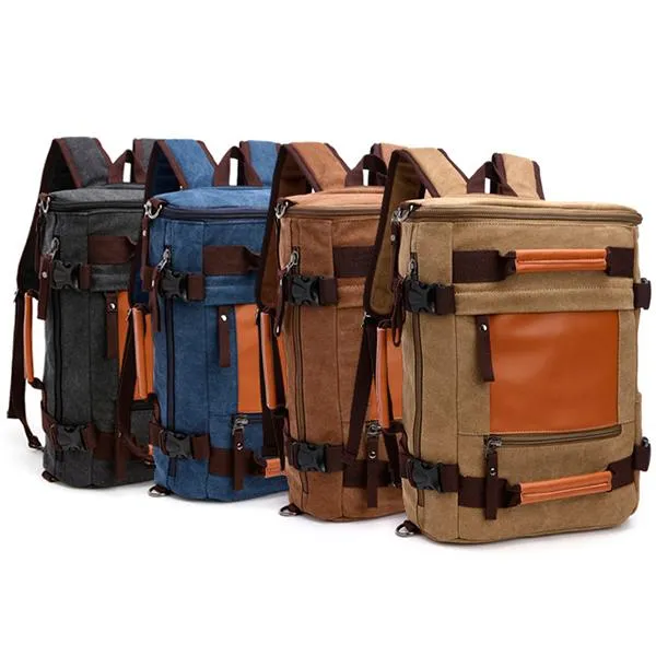 Unisex Multifunctional Retro Canvas Travel Backpack