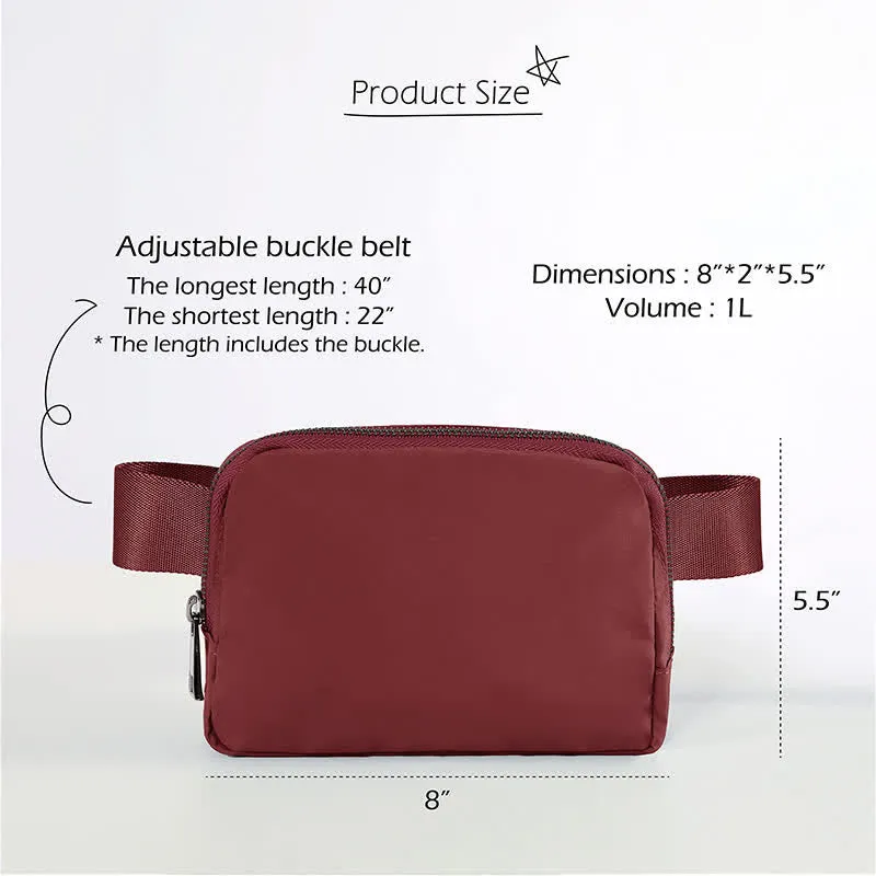 Unisex Sports Belt Bag Waist Pack Small Workout Pouch Chest Bag
