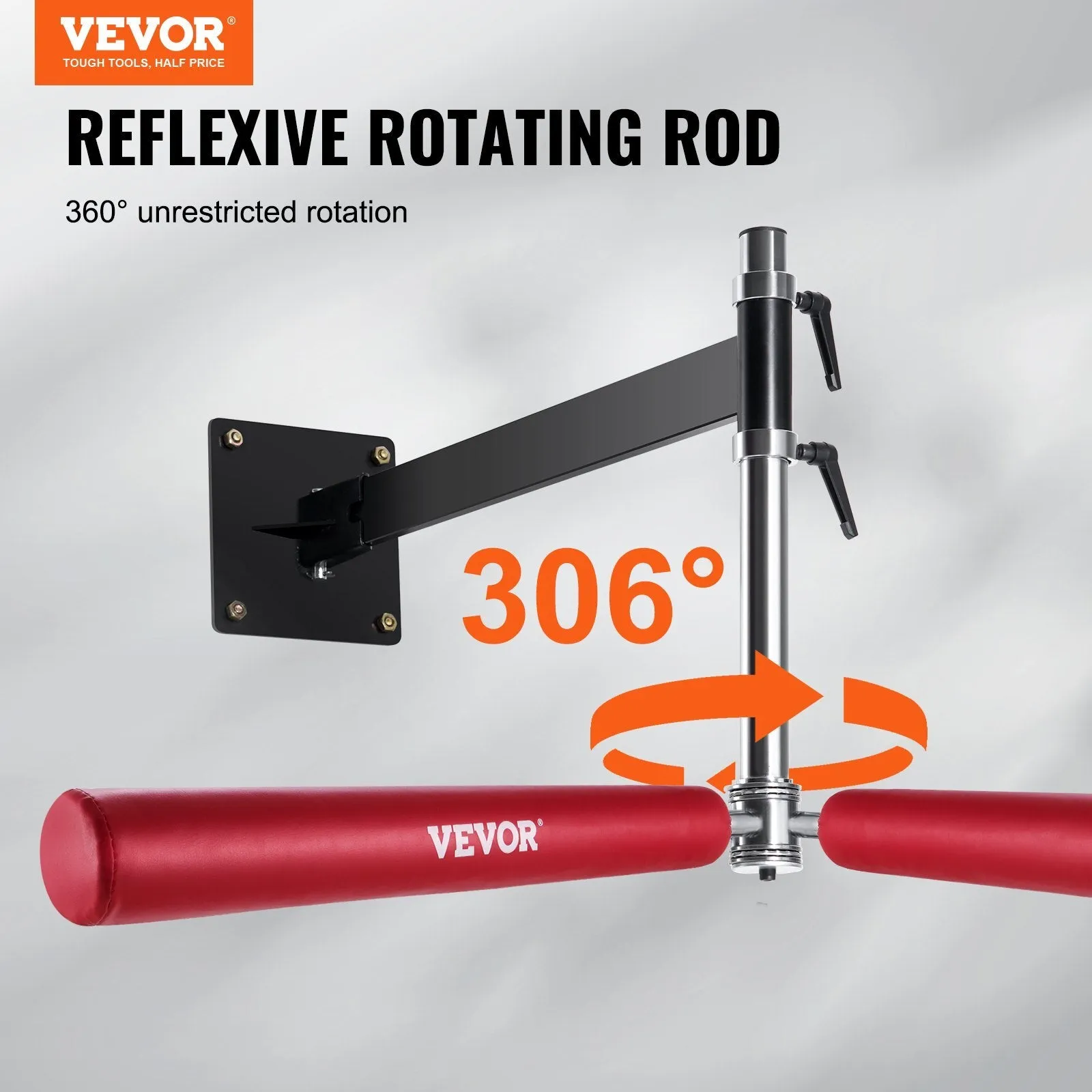 VEVOR Wall Mount Boxing Spinning Bar, Adjustable Punching