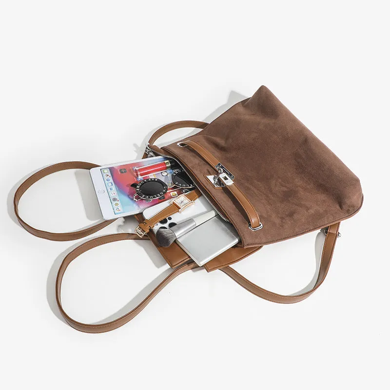 Vintage Backpack For Women Frosted Faux Leather Slim Daypack