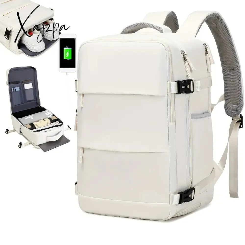 Waterproof Carry-on Backpack with Shoe Compartment for Business and Travel