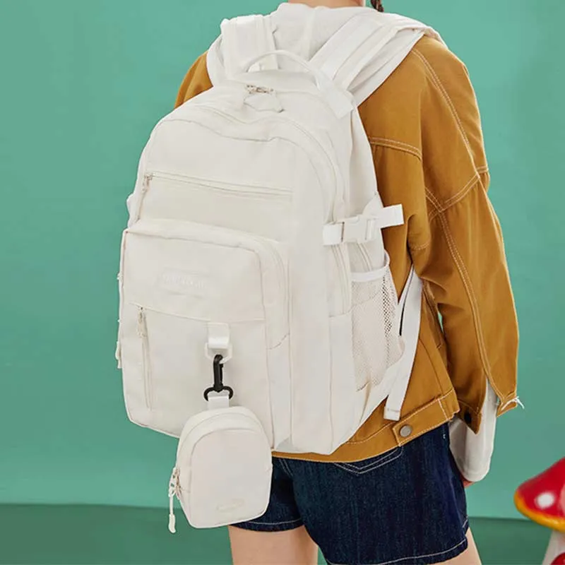 Waterproof Multi-Pocket School Backpack Bookbag With Pouch Fit 15.6" Laptop