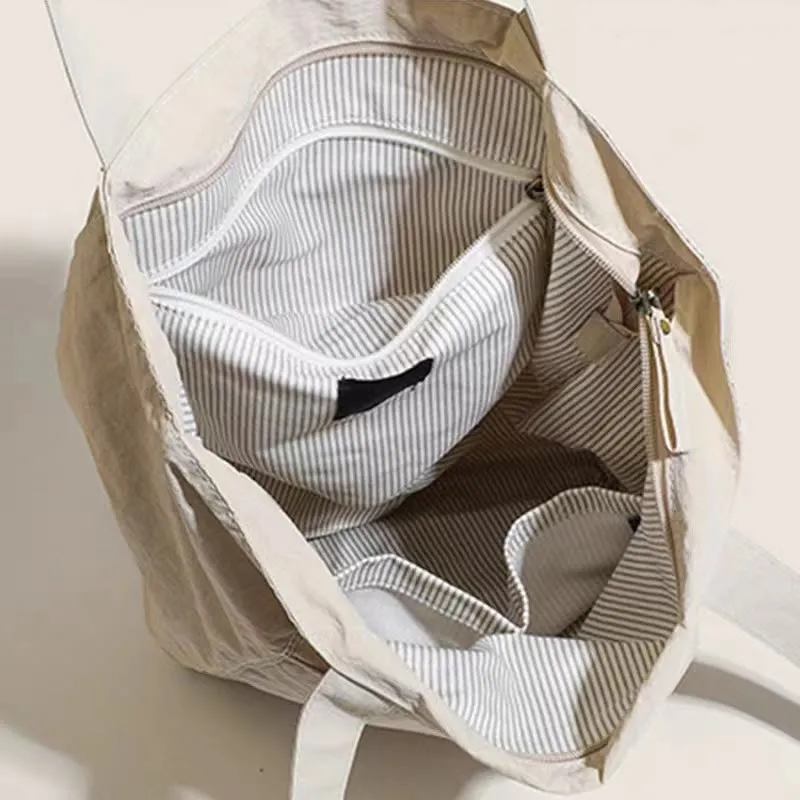Women Casual Canvas Tote Shoulder Bag Linen Shopping Handbag